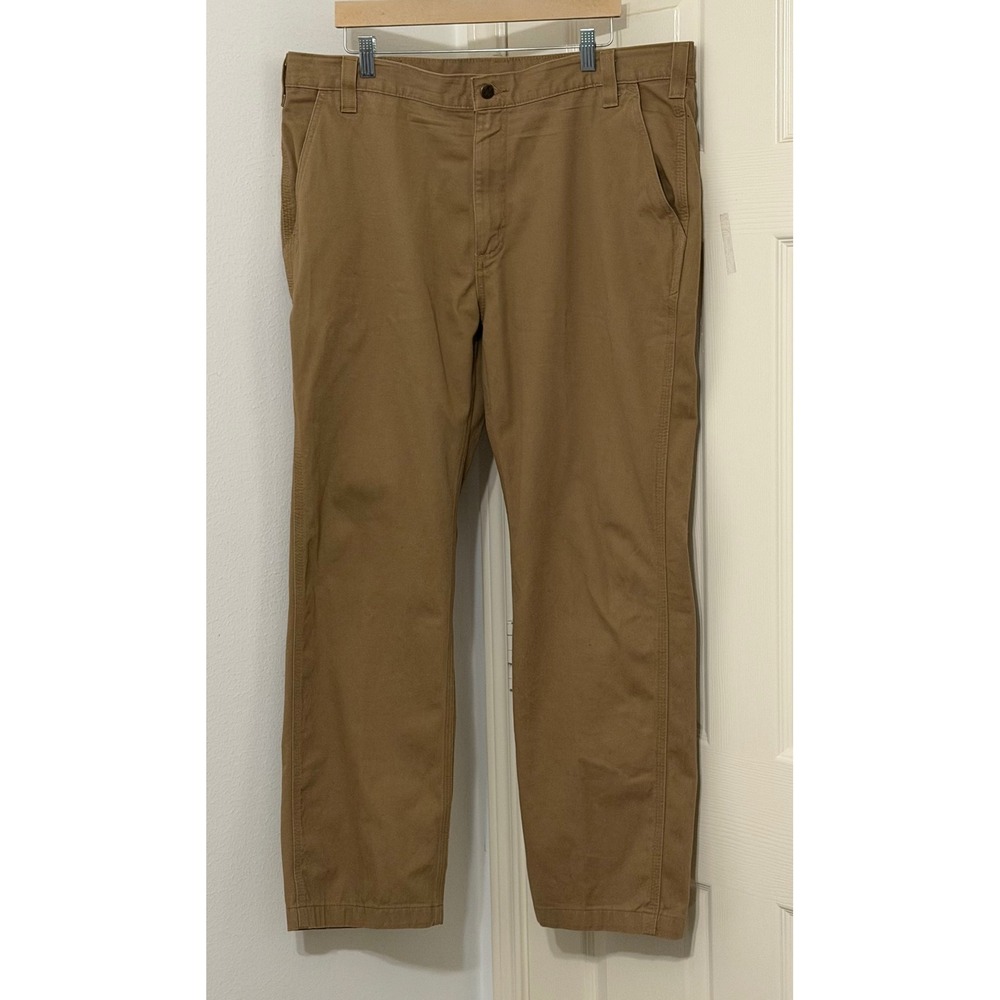 Carhartt Mens Relaxed Fit Canvas Work Pants Brown 38x30 Cotton Duck Rugged